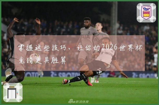 掌握这些技巧，让你的2026世界杯竞猜更具胜算